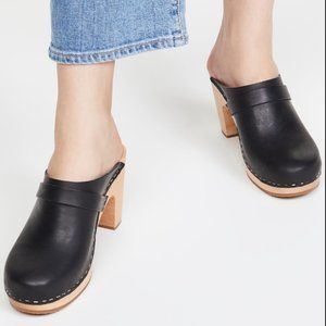 Swedish Hasbeens Slip-In classic clog sz 38 black